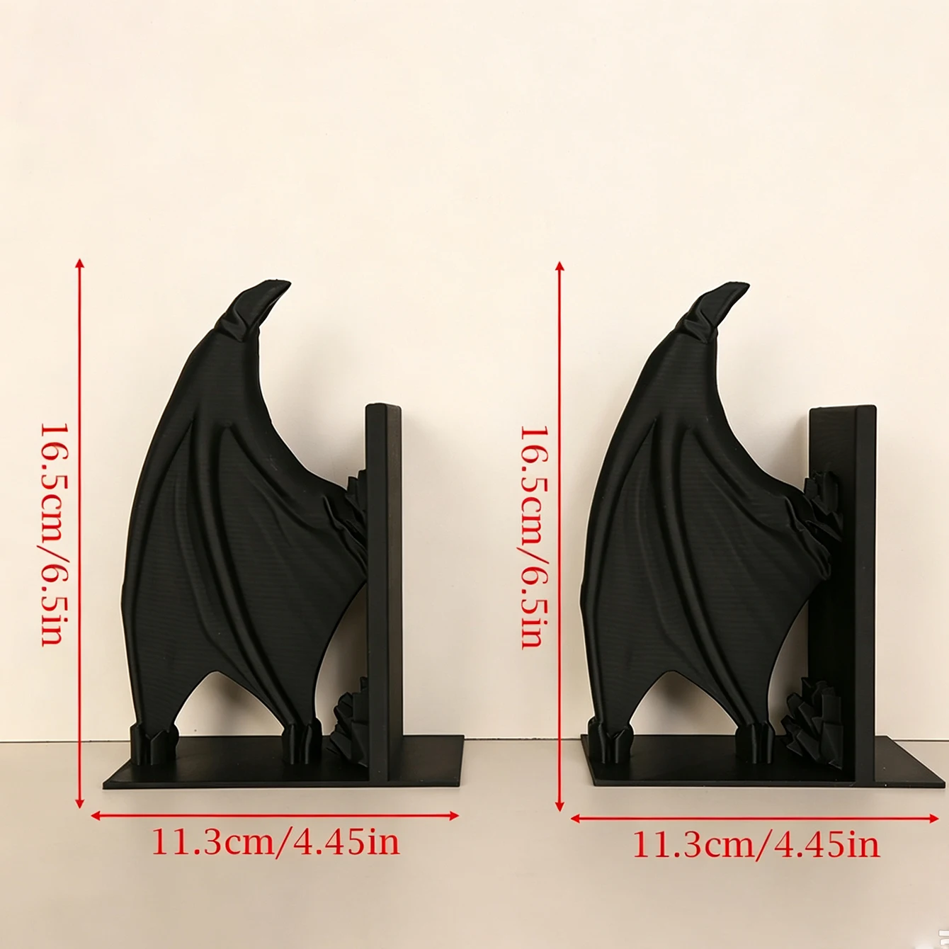 Dark style bat wing shaped book stand, Gothic style home decoration, suitable for book storage area