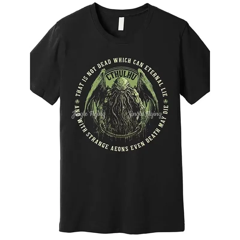 Camiseta gráfica de manga corta para hombre, divertida, Death May Die Quote Cosmic Horror Cthulhu Premium 647316