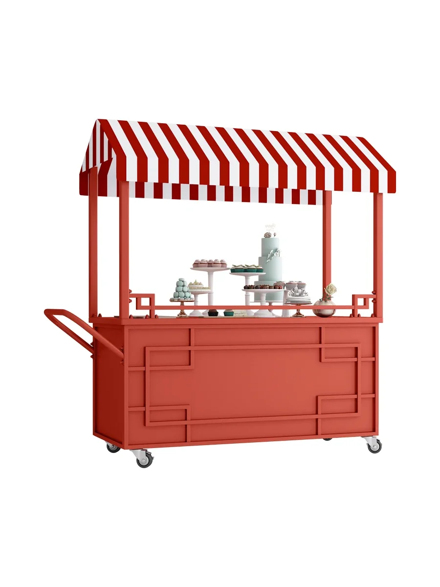 

Stall trolley, Internet celebrity float, stall cart, market stall trolley, outdoor ice powder mobile sales cart, promotional