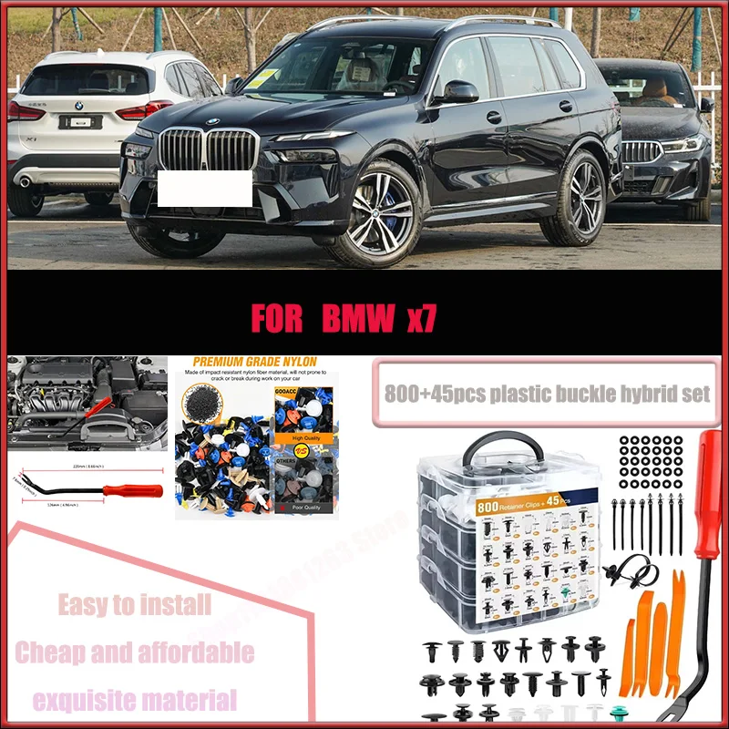 

For BMW x7 Jeep Buick Porsche Toyota Car Plastic Retainer Clips Kit 800+45pcs Auto Fender Push Pin Car Fastener Clip Mixed Set