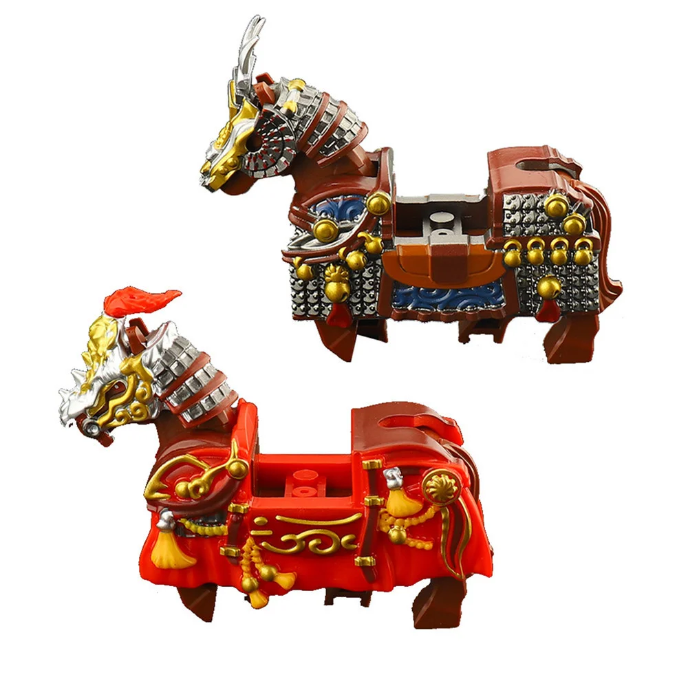 City Creativity Medieval Military Romance Of The Three Kingdoms Warhorse Building Blocks Model Bricks Children\'S DIY Toys Gift