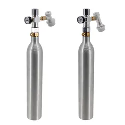 Ball Lock 0.6L Aluminum CO2 Air Tank with 2 In 1 Regulator Safety explosion-proof High Pressure Gas Cylinder Homebrew Beer Soda