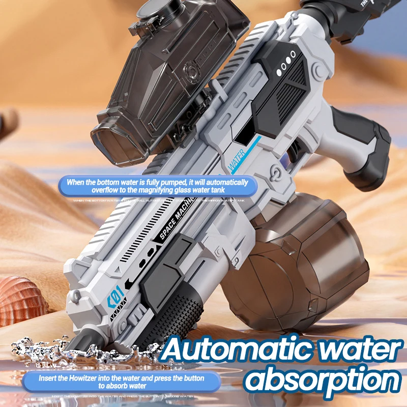 New Electric Water Gun  Automatic High-Pressure Gun Toys Large Capacity Rechargeable Summer Pool Beach Game for Kids Adult