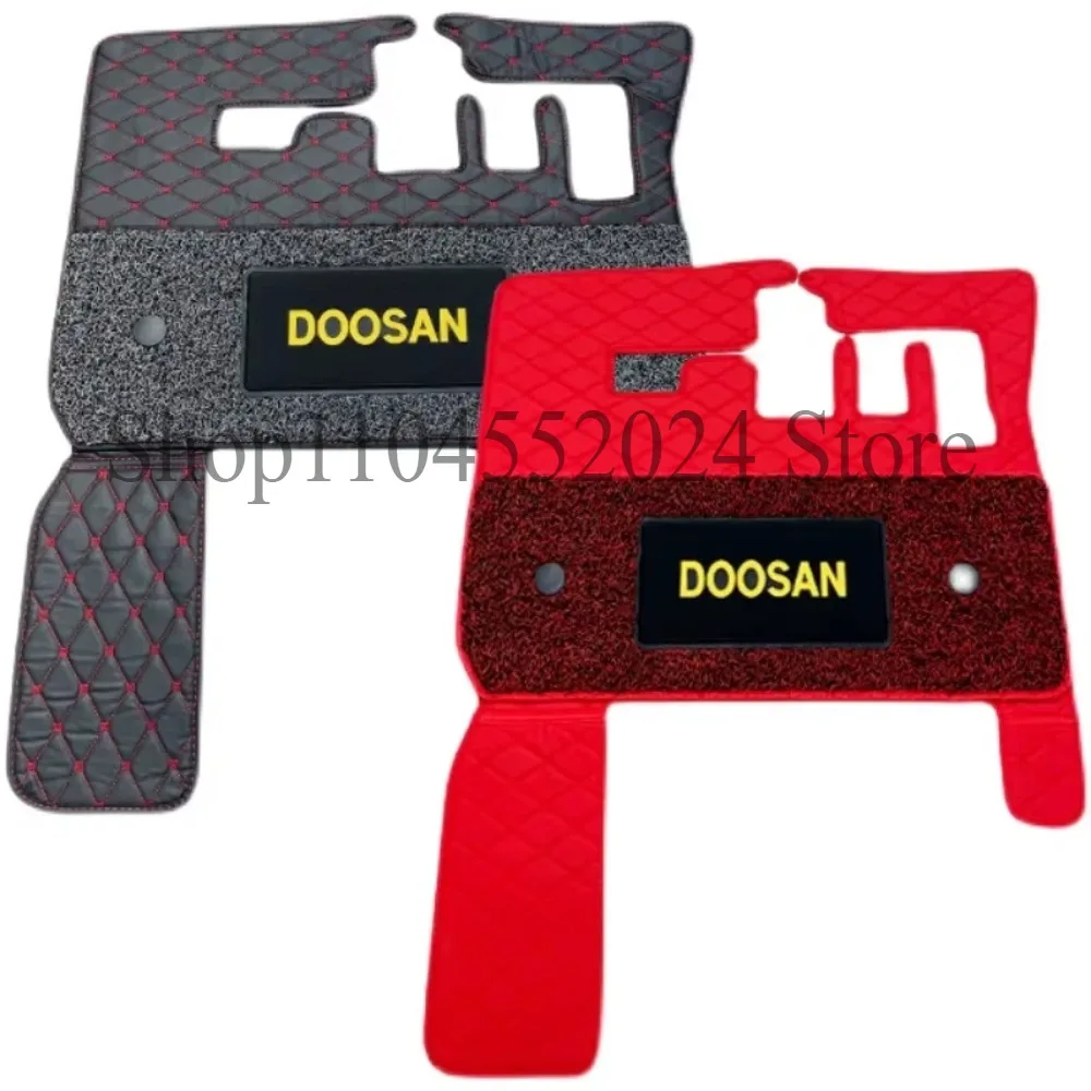 Floor mats For Doosan Wheel excavation Special foot pad DX55/60 /150W /210w-9C-ECO cab carpet silk ring