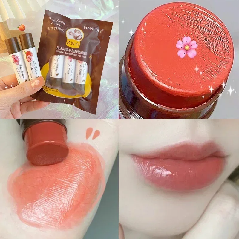 1/3pcs Colored Lip Balm Moisturizing Lip Tint Long Lasting Waterproof Change Color Lipstick Cosmetics for Women Girls Lip Makeup