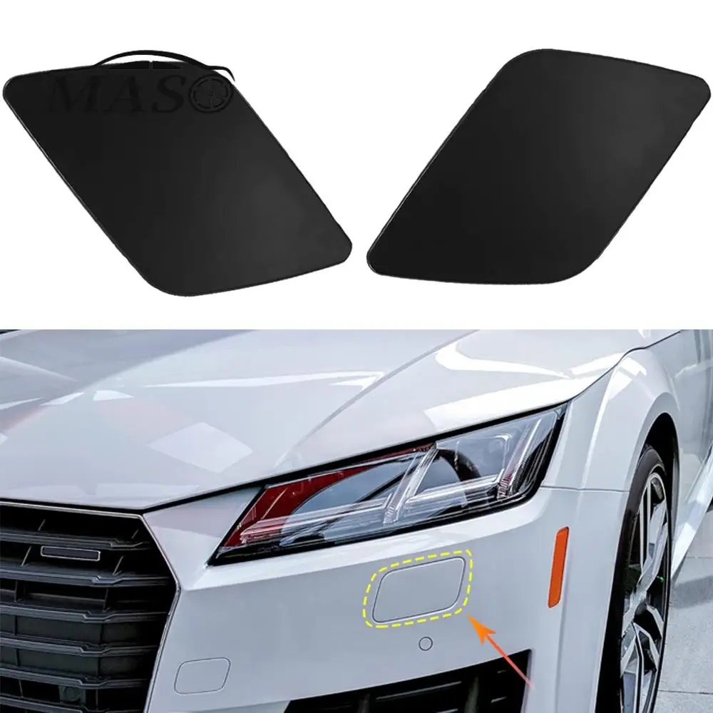 2pcs Left Right Front Bumper Headlight Washer Nozzle Cover Cap for Audi A6 C6 Quattro S6 2005 2006 2007 2008 4F0955275 4F0955276