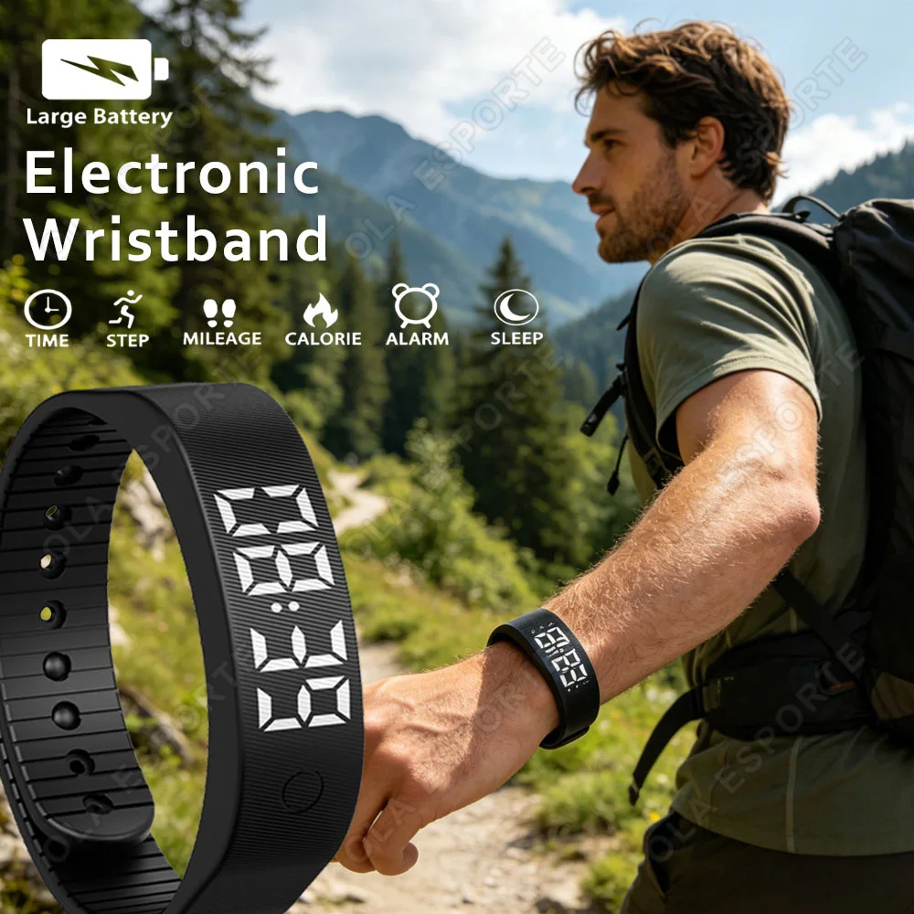 Vibrating Alarm Clock Watch Heavy Sleepers Silent Wake-Up Smart Bracelet Men Women Adjustable Wearable Vibration Wrist Band HT30