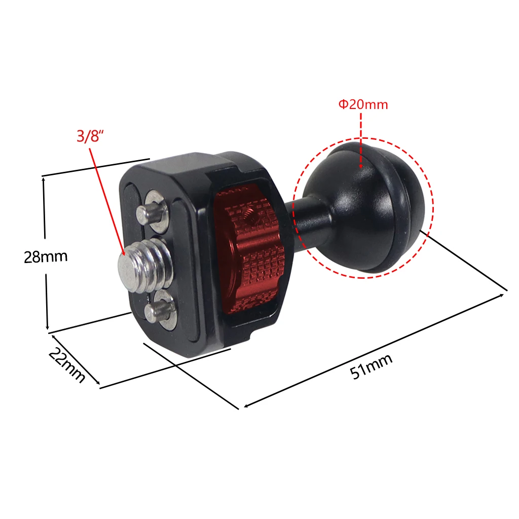 Dual 20mm Kugelkopf Clip Magic Arm Clamp 1/4 3/8 Arri Pin Adapter 360 Rotation Cage Rig Extend Mount Monitor Stand Licht Halter – Detail 8