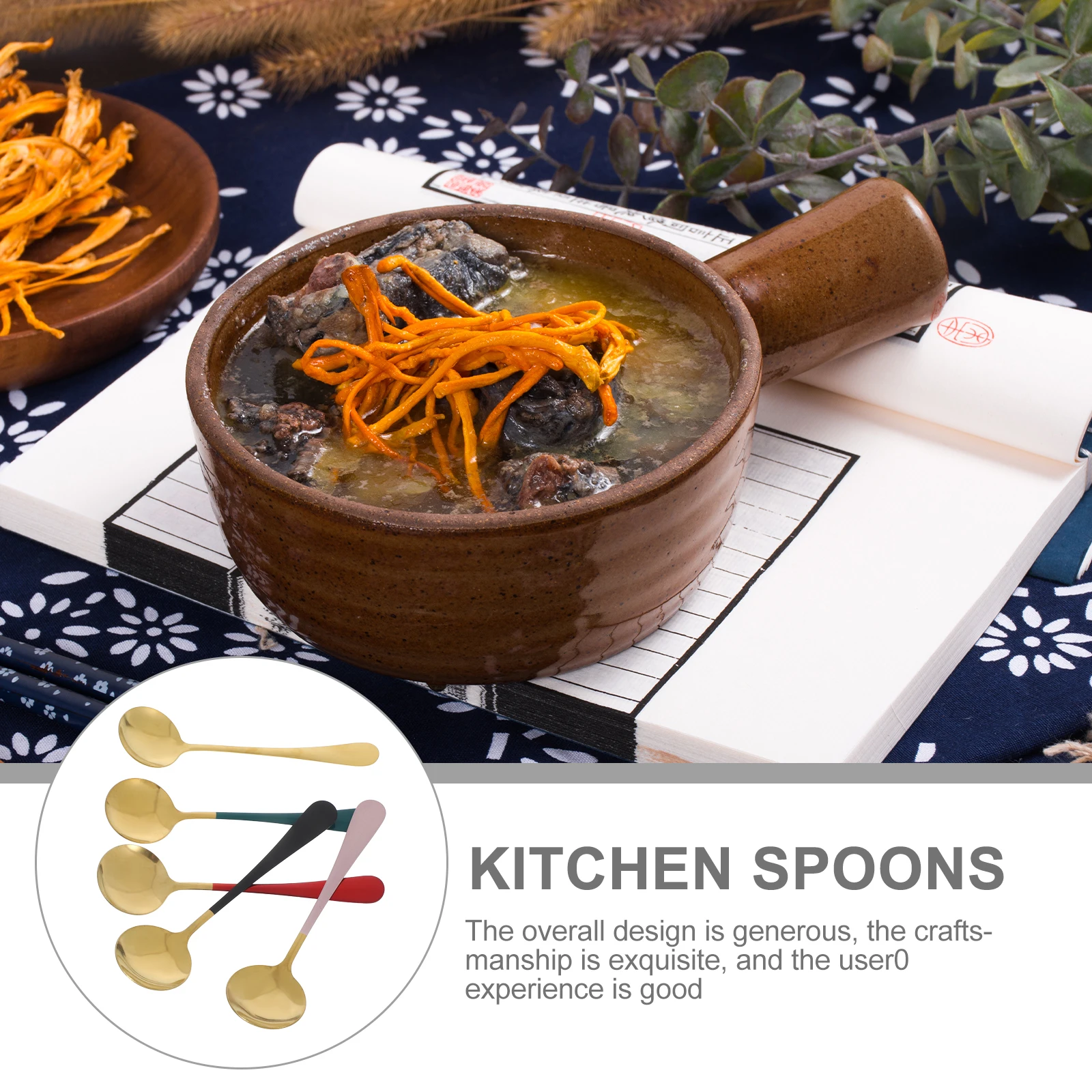 

5pcs Stainless Steel Spoons Long H Mixing Coffee Dessert Ice Cream Cocktail Stirring Spoon Portable Cake Household Tools Red