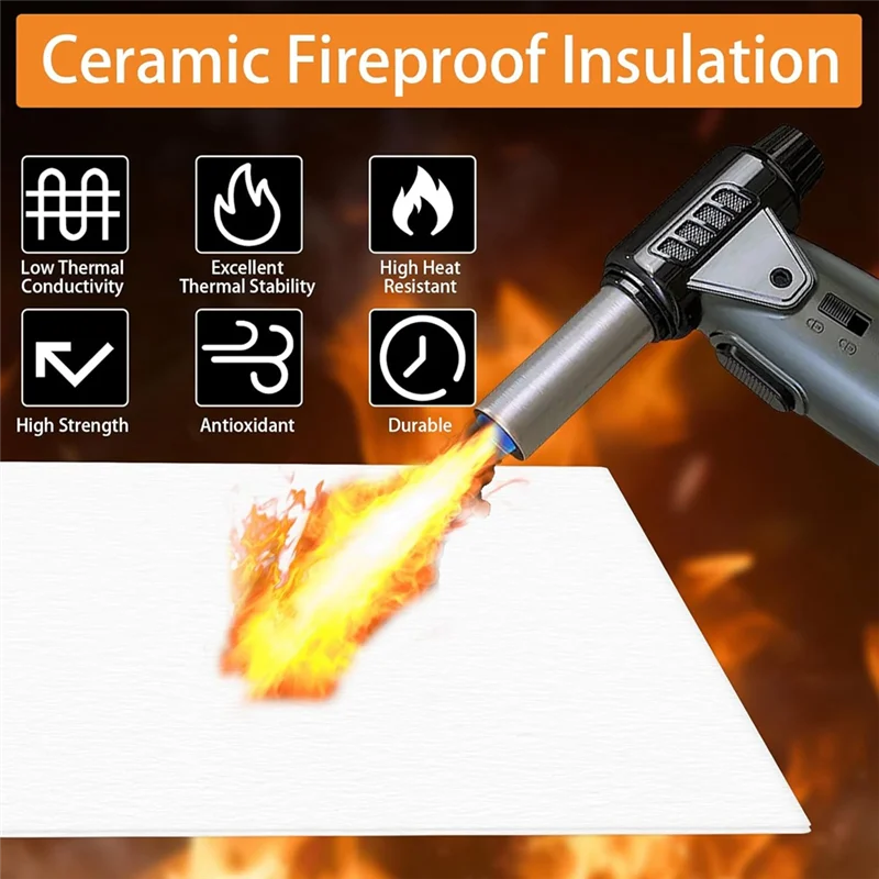 ABJY-12 pezzi Foglio isolante ignifugo in carta per guarnizioni ad alta temperatura per stufa a pellet, stufa a legna
