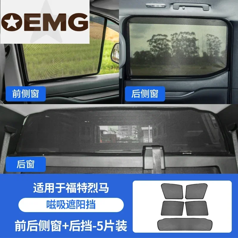 Four window sunshades For Ford Ranger Wildtrak T9 2022 2023 2024 2025 Accessories