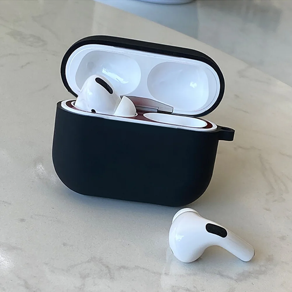 Czarne miękkie silikonowe słuchawki Case dla Apple AirPods Pro/AirPods 3rd Gen Anti-drop bezprzewodowe akcesoria do słuchawek Bluetooth