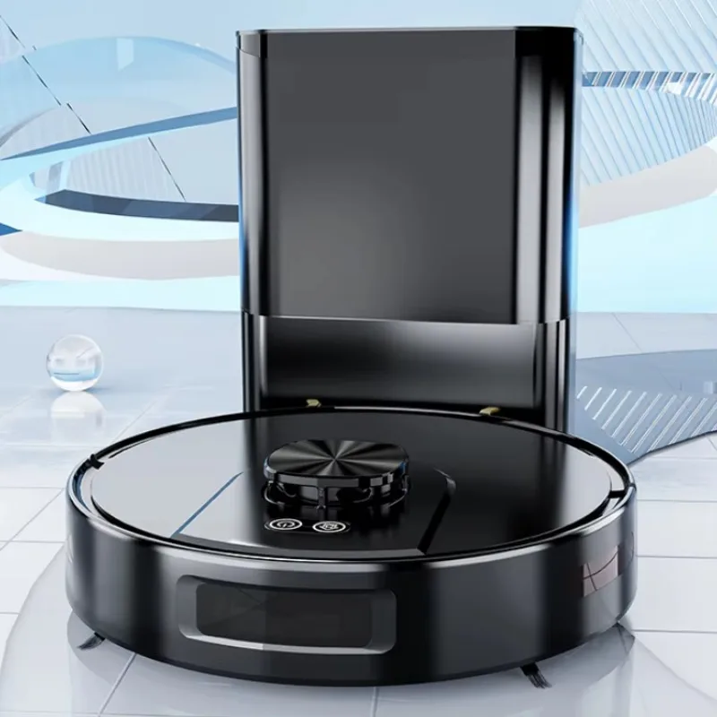 Automatic Sweeping Mopping Robot Vacuum Cleaner LDS Navigation Self-Emptying Dust Disposal Wet/Dry Cleaning HEPA Battery Hotel