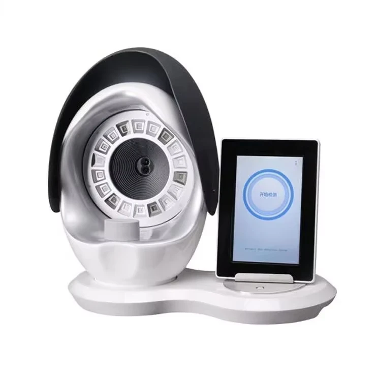 AI multi-spectral high-definition facial skin analysis and detection instrument features dual HD cameras to analyze skin health