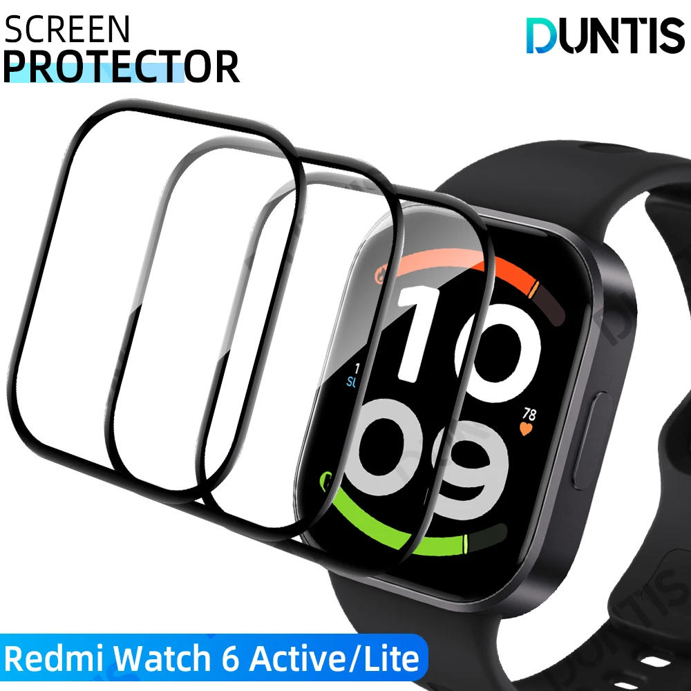 Screen Protector for Xiaomi Redmi Watch 6 Active/Lite 3D Curved Screen Protector Ultra-HD Coverage Protective Film Accessories