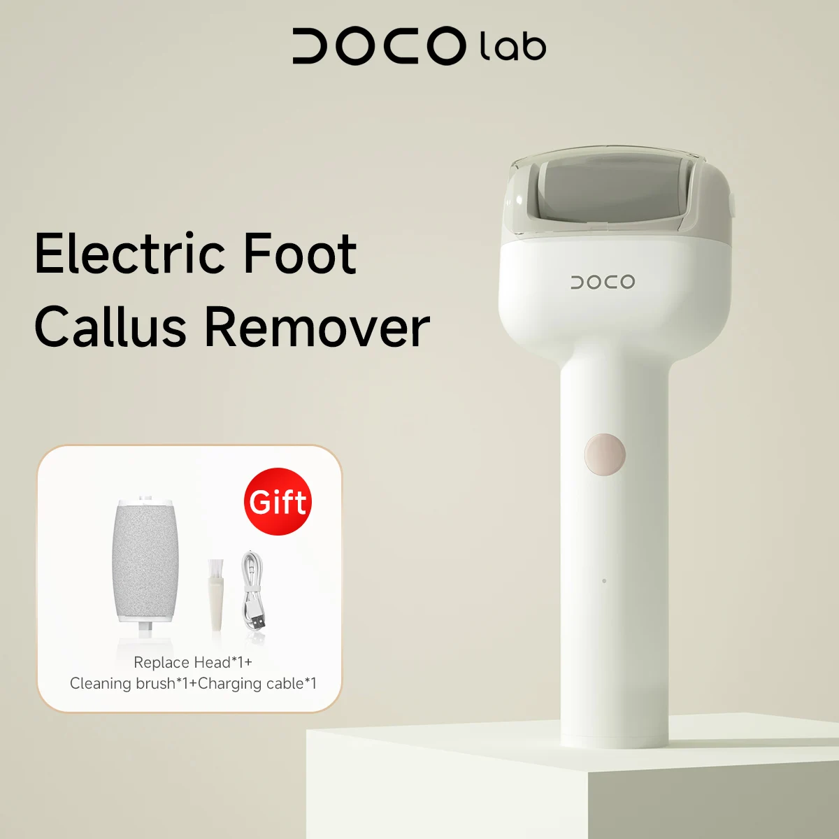 DOCO Electric Foot Callus remover professional machine Dead Skin Polishing Pedicure Heel Beauty Foot Care Home Grinding Stone