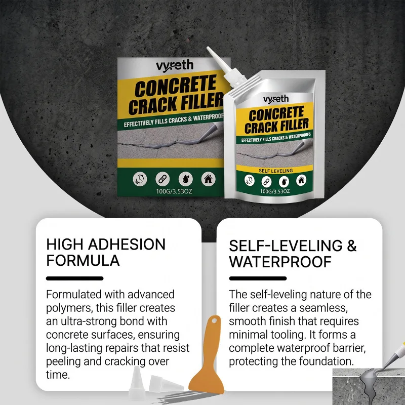 Universal Multi Functional Waterproof Sealant Household Crack Repair Compound for Filling Gaps on Walls Floors and Furniture