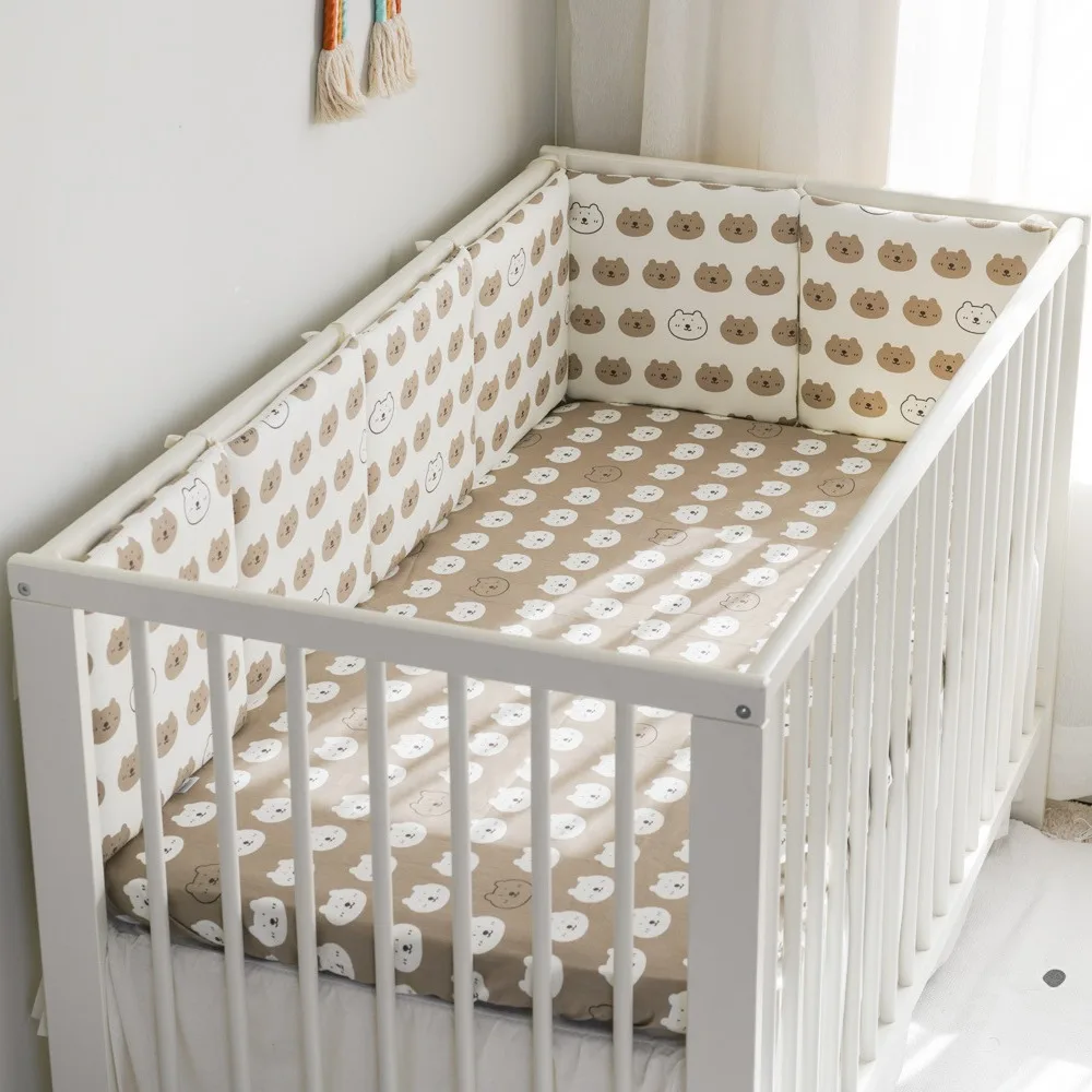 

6 шт. хлопковый бампер для детской кроватки, плетеная скандинавская защита для детской кроватки, защита для детской кроватки, бампер для новорожденных, бампер для детской кроватки 30*30 см