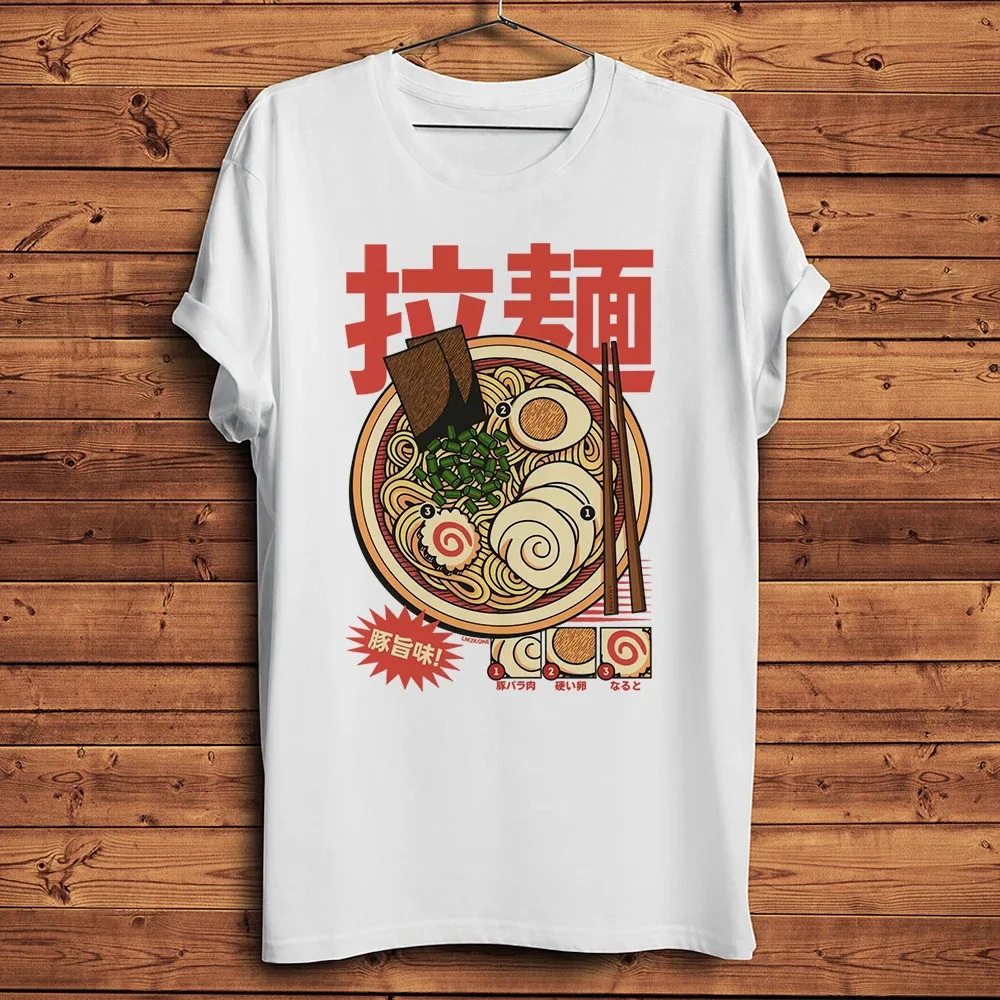 Vintage Wave Ramen Panda Ninja funny t shirt men Short Sleeve Casual Daily TShirt Unisex Breathable Streetwear Tee