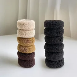 6pcs/bag Korean High Elastic Hair Bands Thick Hair Rope Ring Updo Ties Headwear Girls Kids Women Girls Hair  Accessories