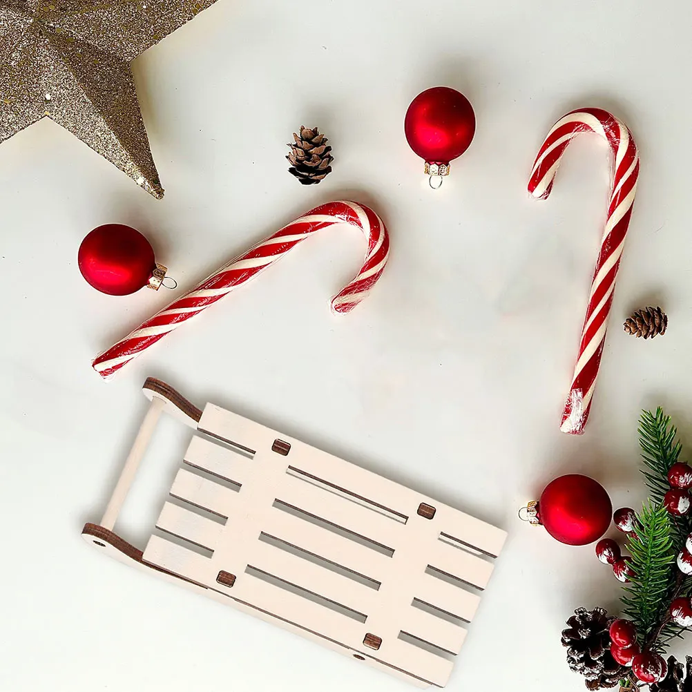 

6 Pcs Snowflake Christmas Decorations Mini Sled Car Ornaments Miniature Sleigh for Crafting