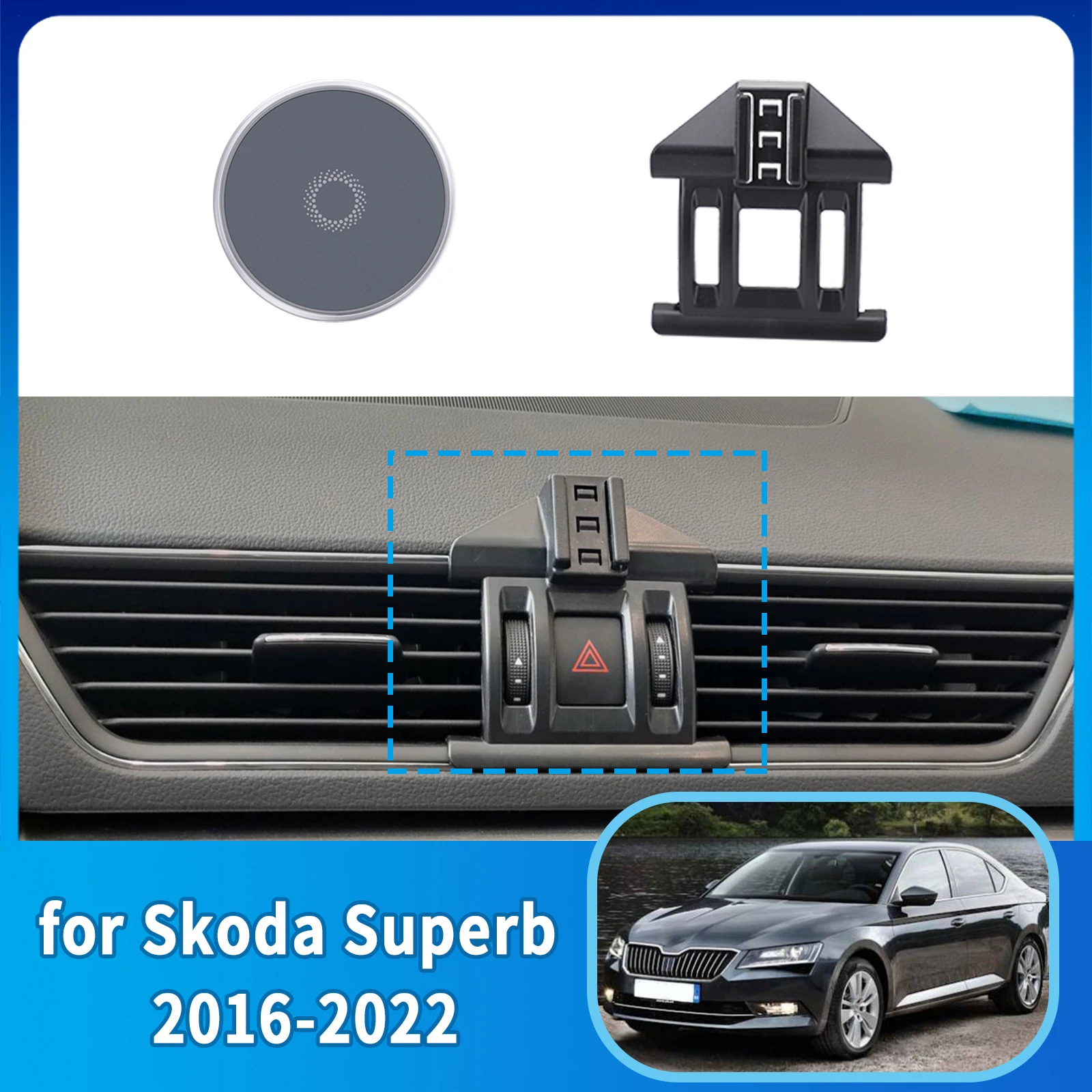 

​​fit for Skoda Superb 2016~2022 Integrated Screen Mount Phone Holder Mount Car accessoires