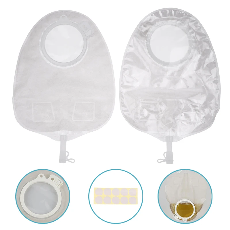 【HB】10 PCS Disposable No-leak Two-Piece Urine Bags Supplies Adults Colostomy Bag Urostomy Bags Stoma Bag Supplies Comfortable