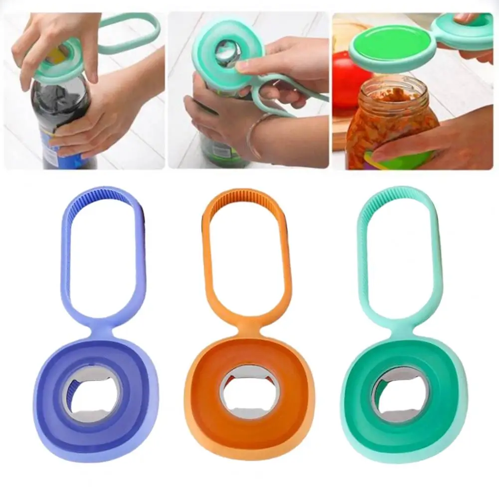 Multifunctional Jar Opener for Seniors Compact Bottle Opener Elderly-friendly Silicone Bottle Opener Set for Arthritic Hands