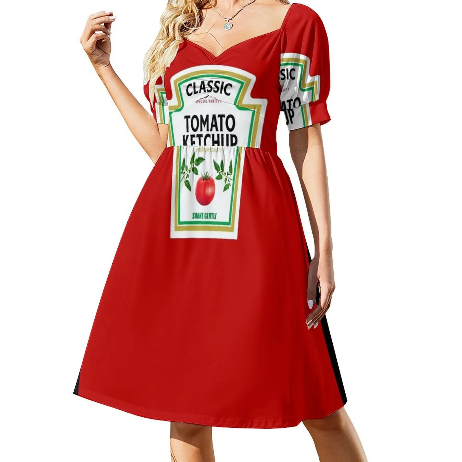 Ketchup Halloween 2023 Costume Family Group Matching Couple Mustard Mayo Short Sleeved Dress long dress women Dress