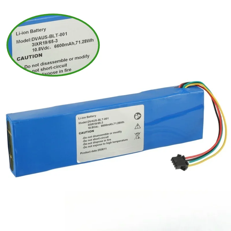 DVAUS-BLT-001 3IXR19/65-3 High Quality Battery 10.8V 6600mAh for Riester RVS-100 Riester ri-accu Brand New Replacement Battery