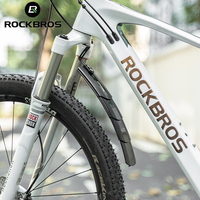 ROCKBROS Bicycle Mudguard Widen Lengthen Adjustable Rear Front Tail Mountain Bike Fender Durable Anti Shake MTB Wings