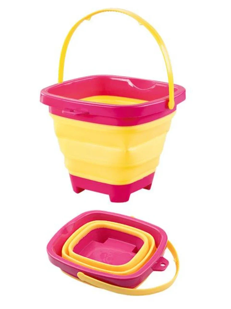 Children\'s Beach Toy Set Collapsible Bucket Sand Digging Toy Baby Summer Beach Accessories Children\'s Water Game Storage Tool