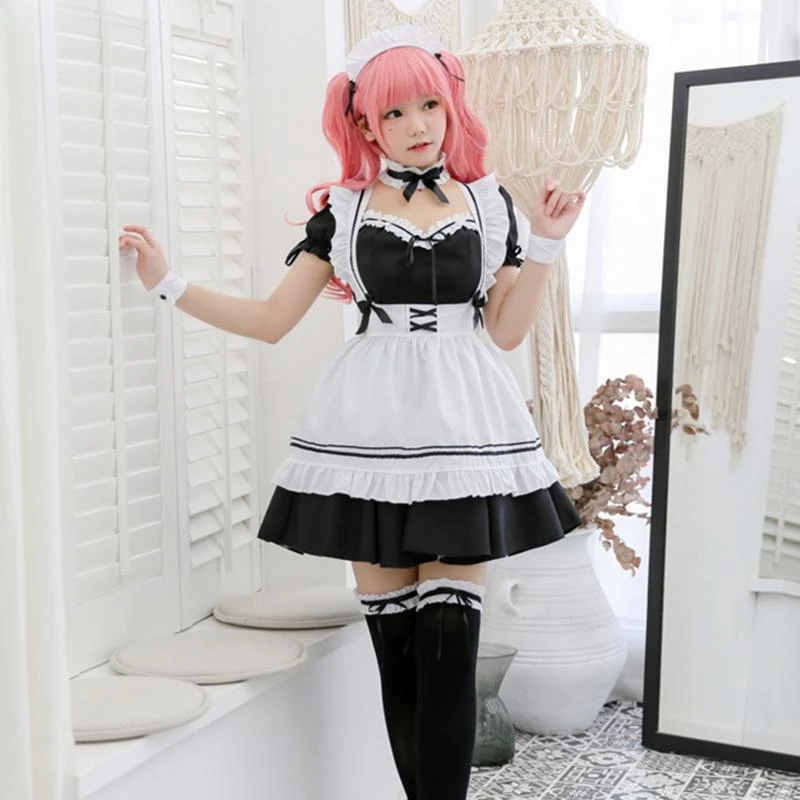 Amine Cute Lolita French Maid Costume Cosplay Dress Girls Woman cameriera cameriera Party Stage Costumes Uniform lovers