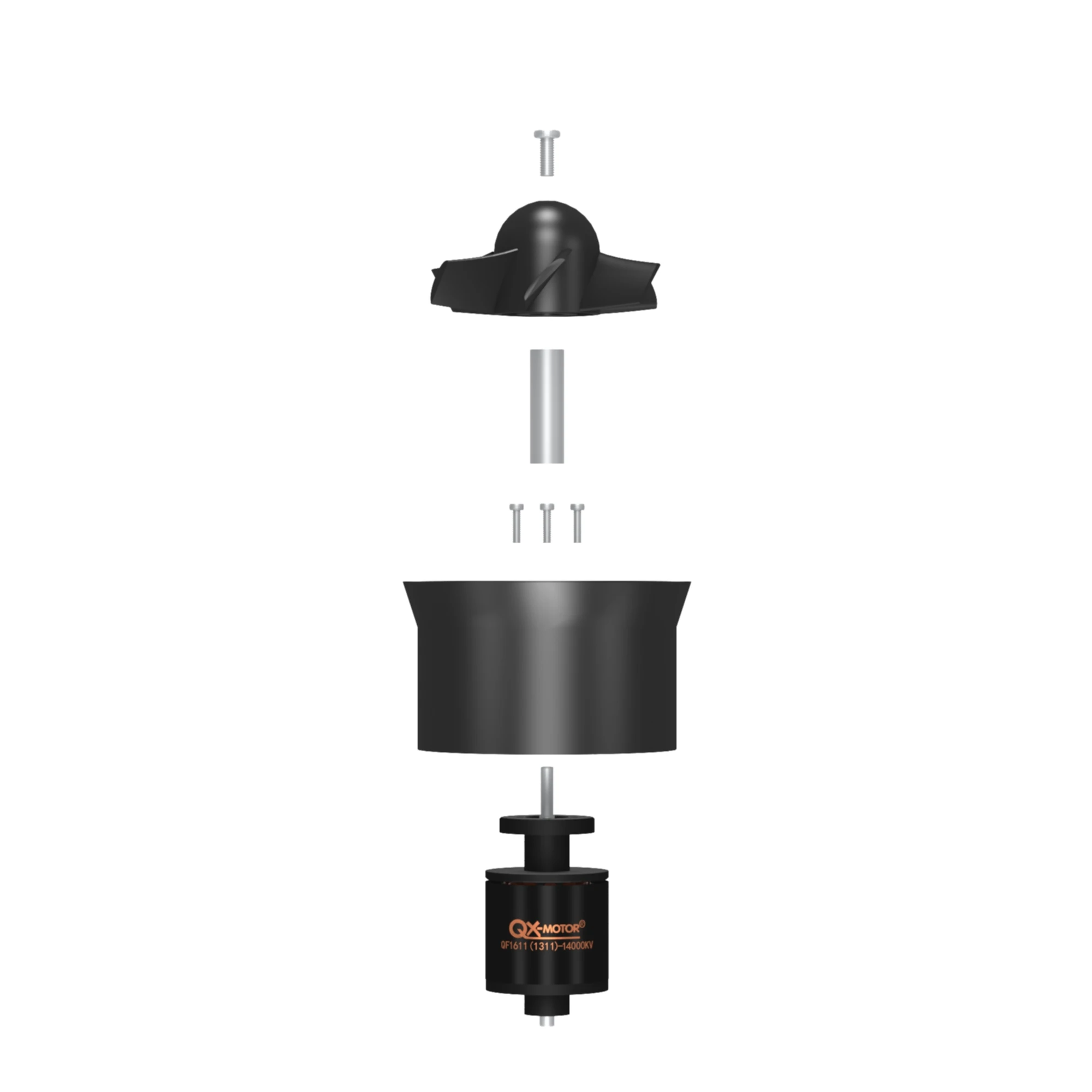 QX-Motor 30mm 6 Blades EDF Unit With QF1611 7000KV 14000KV 6000KV 5000KV Brushless Motor for Fixed-wing aircraft