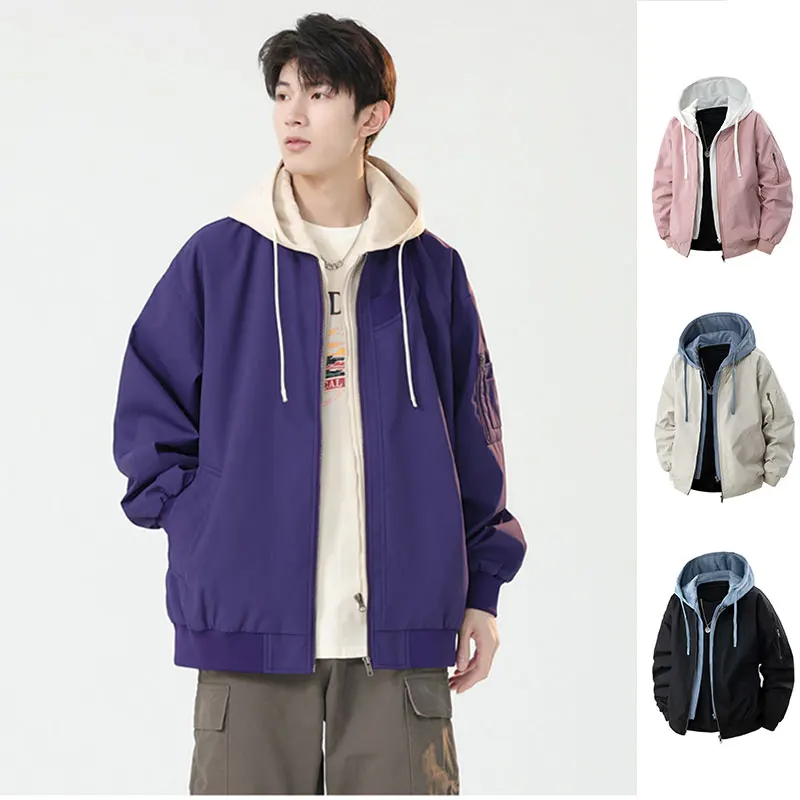 الخريف سترة خارجية الذكور المرقعة مقاوم للماء الصيد الدراجات مقنعين سترة الربيع مريحة الرحلات Chamarras Para Hombre