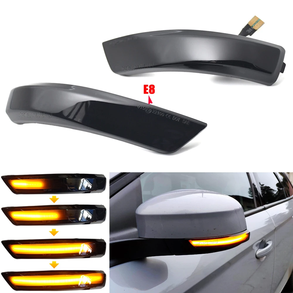 LED Dynamic Turn Signal Light Side Wing Rearview Mirror Indicator Blinker Repeater Lamp For Ford Focus 2 Mk2 3 Mk3 Mondeo 4 Mk4