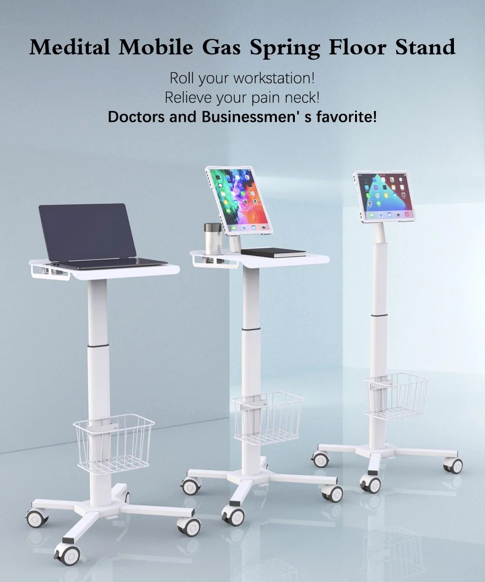 Mobile work station Mobile Medical Laptop Cart Tablet VESA  Hospital medical trolley