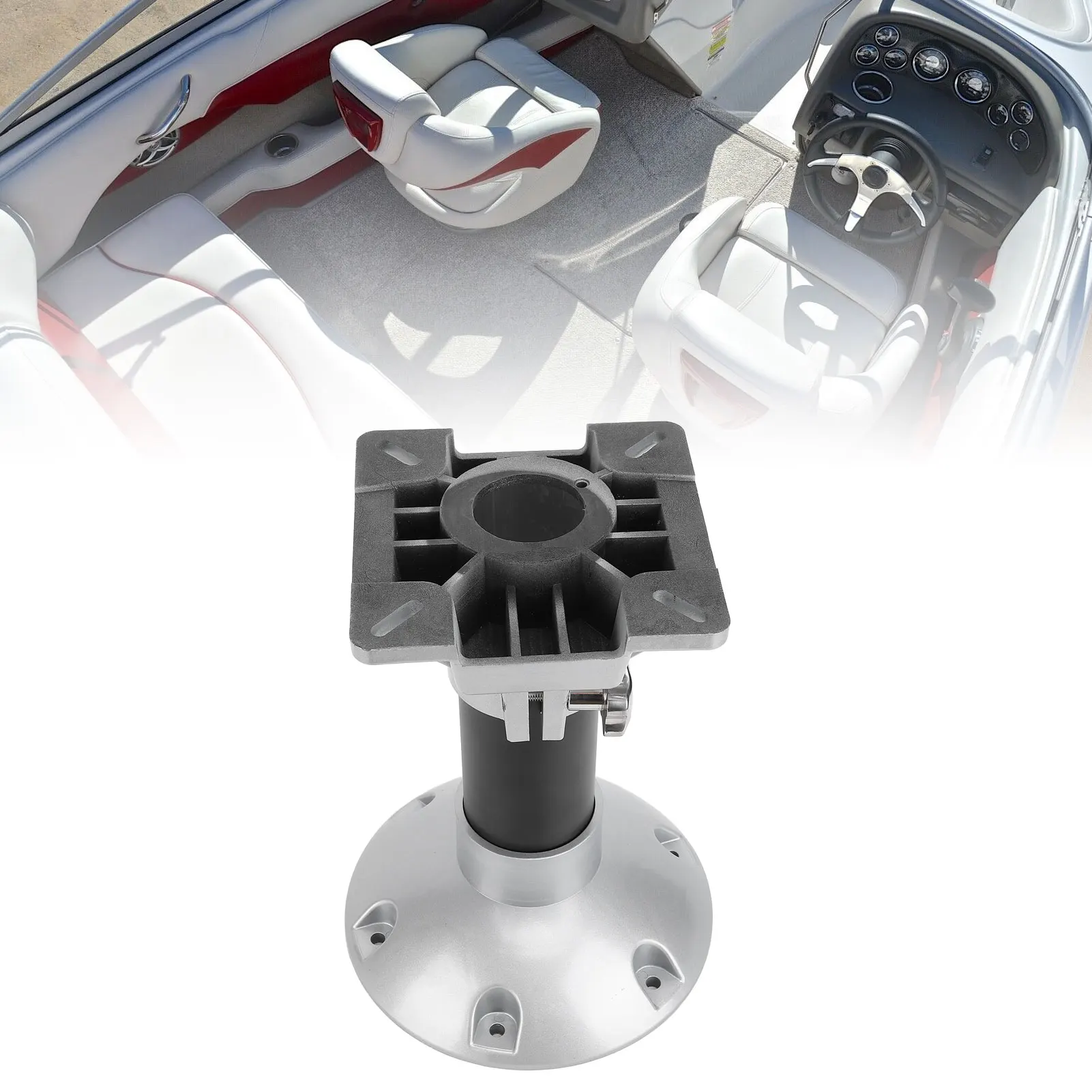 Marine Captain Chair Pedestal Removable 330mm Height Anti Vibration Long Durability Boat Seat Pedestal for Yacht for Dock