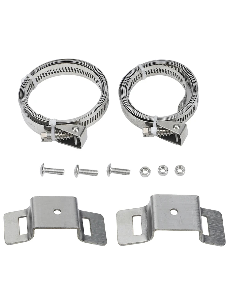 As Show Adjustable Sign Holder Rust Resistant Material Screws And Binding Tape Perfect For Roadside Installations