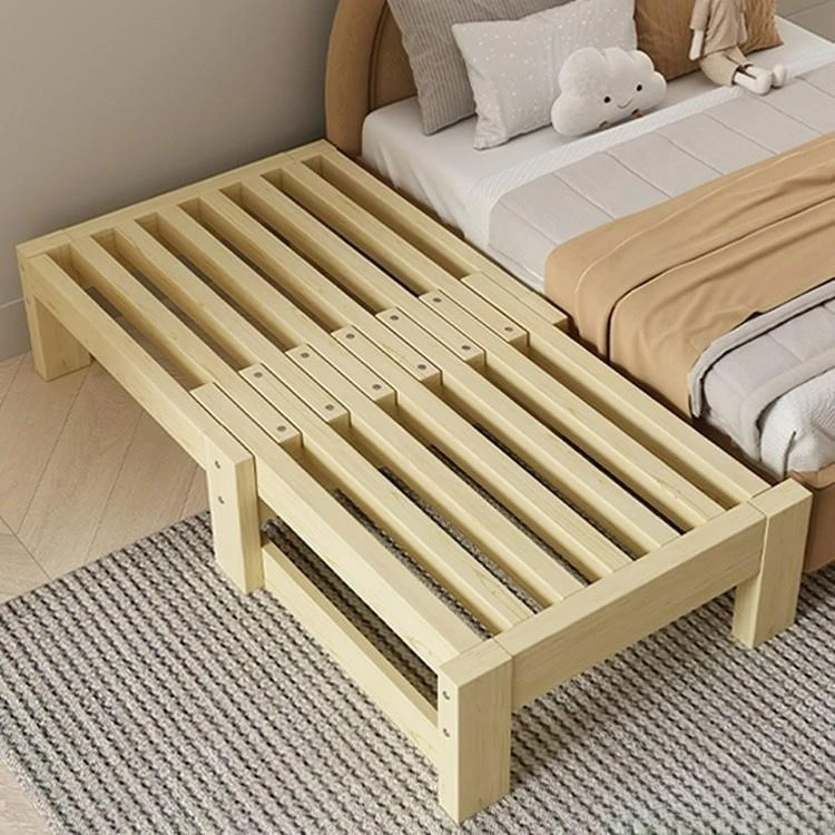 Customizable solid wood expansion bed pull-out bed small apartment living room tatami single simple push-pull bed dual-purpose