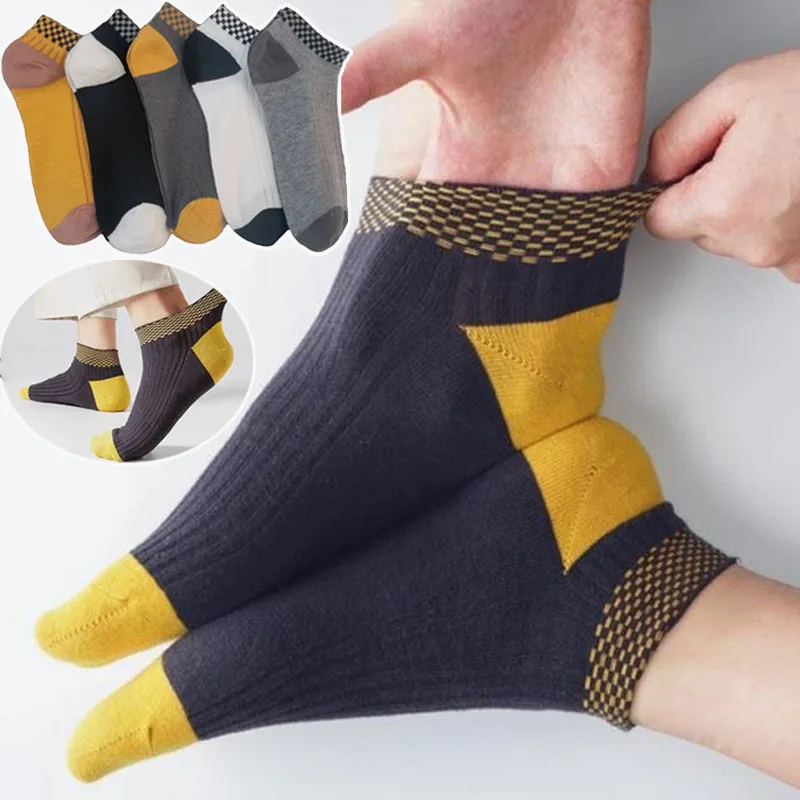 

Мужские носки до щиколотки, спортивные носки с дышащей сеткой, влагоотводящие тонкие носки, летние повседневные носки с низким вырезом