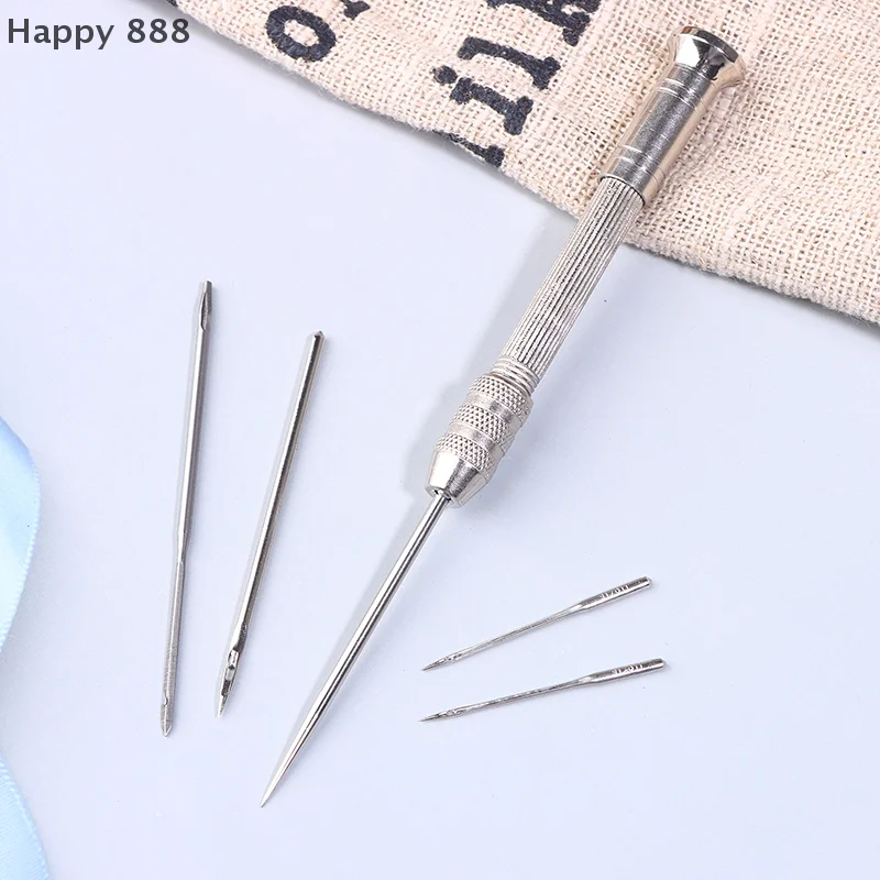 مجموعة الخياطة الجلدية مع إبر قابلة للاستبدال لإصلاح الأحذية والحرف اليدوية