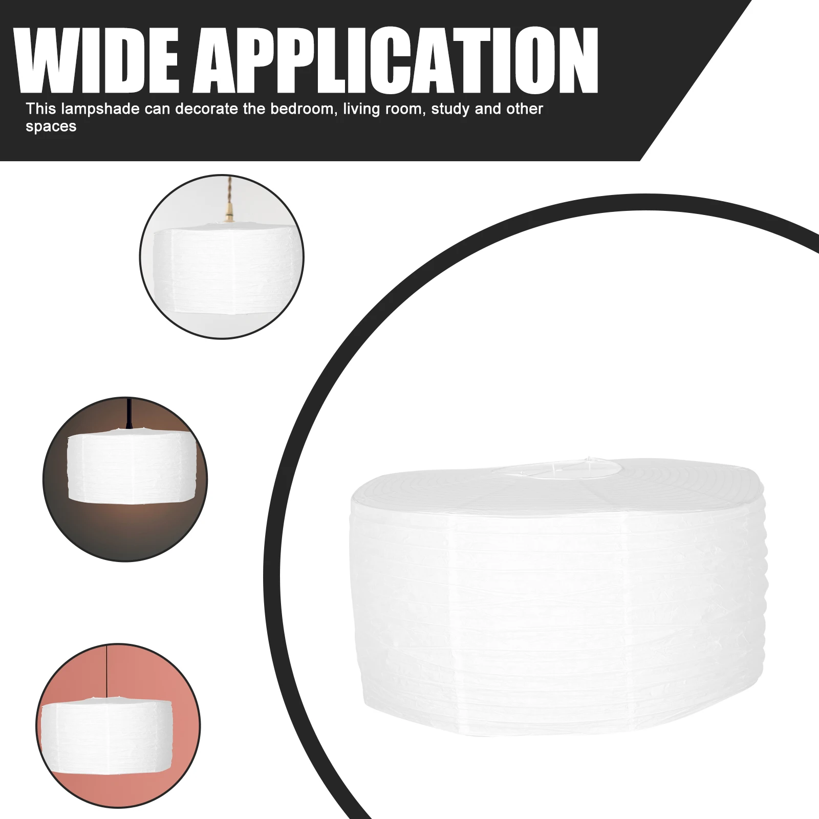 

Hanging Lamp Shades For Ceiling Light Drum Design Paper Lampshade Replacement Indoor Light Cover Decorative Pendant Lampshade