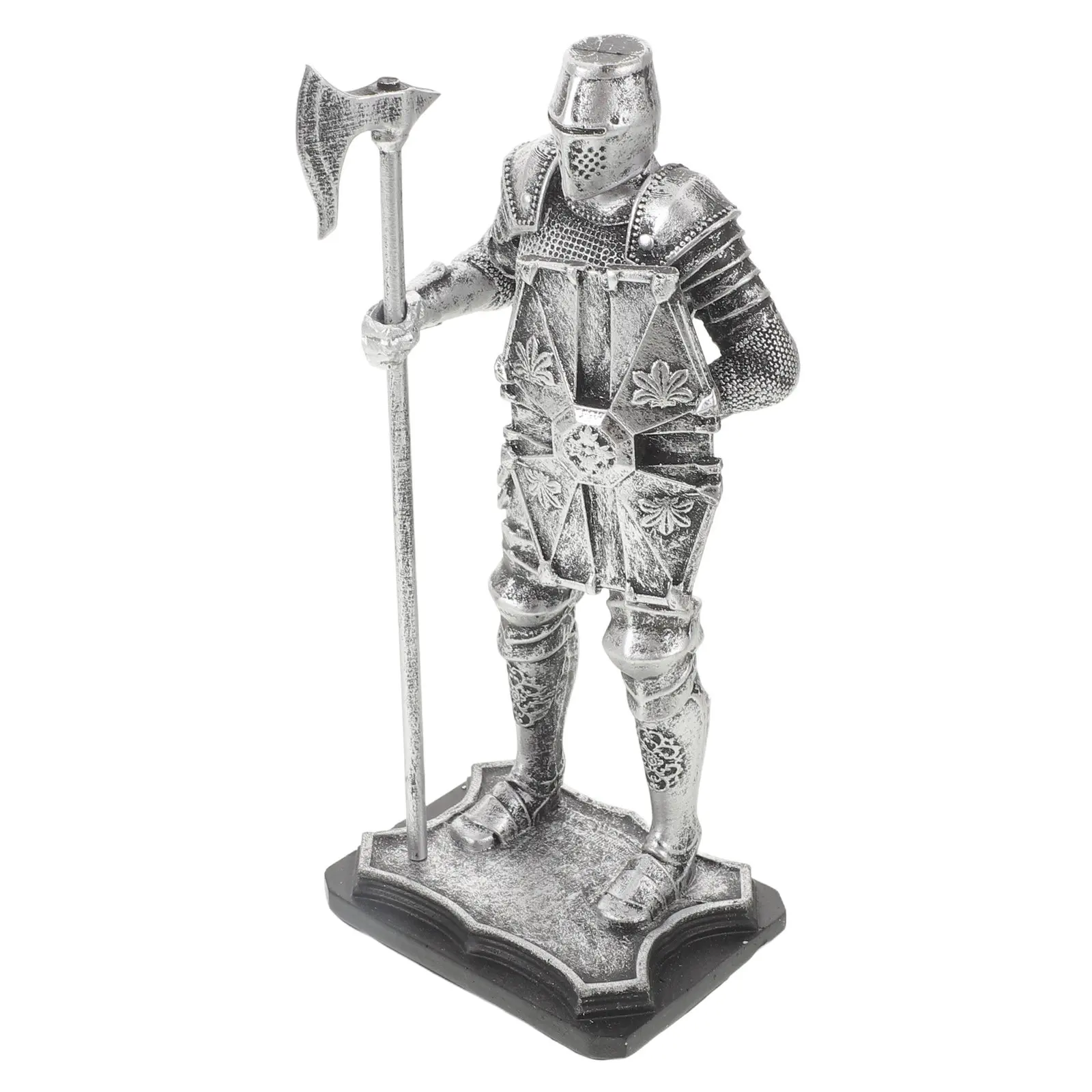 

Vintage Medieval Knight Statue Resin Guardian Sculpture Hand-Painted Intricate Detail Home Decor Knights Office Living Room