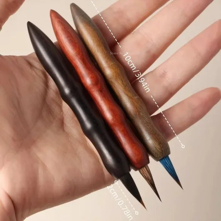 Animal Hair Fine-tip Brush Portable Calligraphy Brush for Travel Small Regular Script Watercolour Painting Outline Pen