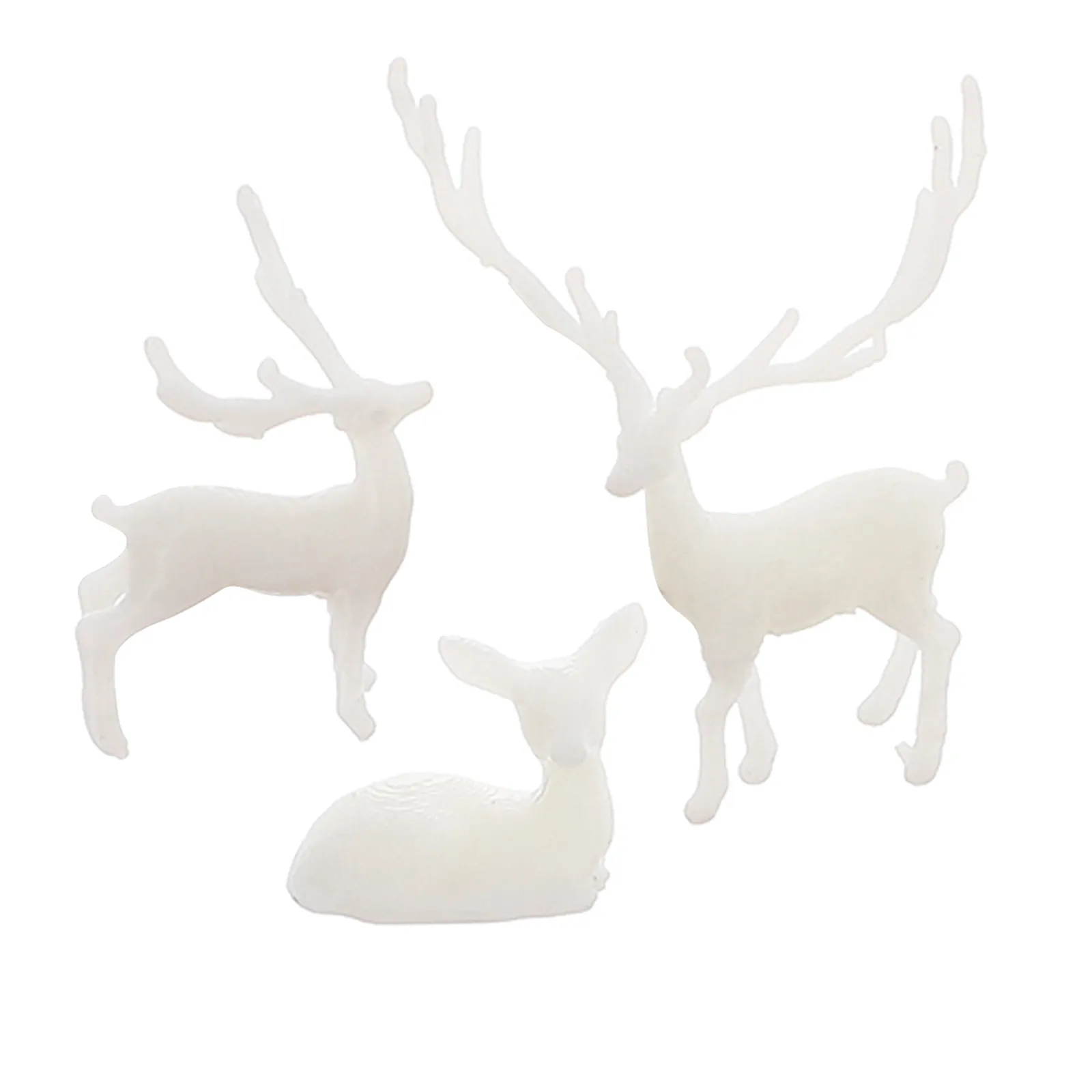 

3Pcs Mini Elk Statue Resin Elk Ornament for Micro Landscape DIY Bonsai Display Garden Enhancement Tabletop Decoration Fine