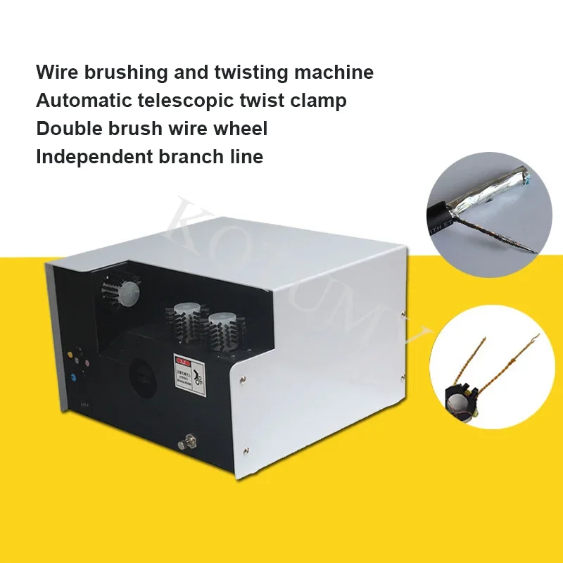 Semi-Automatic Wire Brushing Twisting Machine Small Electric Braided Wire Shielded Wire Splitting Tools Thread Rolling Equipment