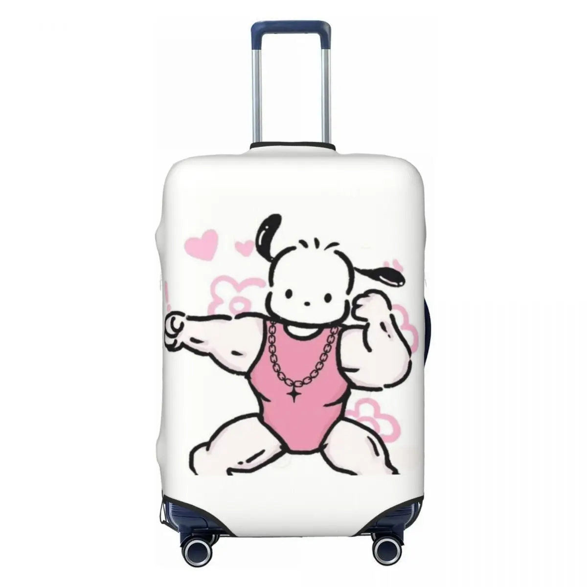

Custom Muscle Pochacco Luggage Cover Fashion Suitcase Protector Covers Suit For 18-32 inch