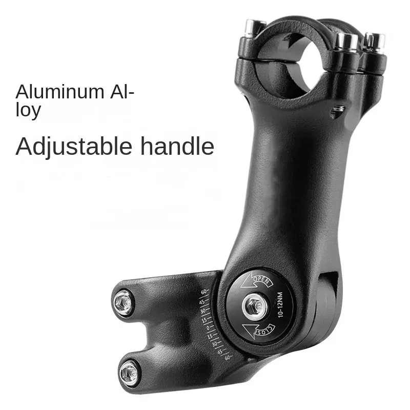 MTB Road Bike Adjustable Stem Handlebar Stem Variable 60 Degree 31.8mm /25.4mm Ultralight Aluminum Alloy Bike Stem Riser Parts