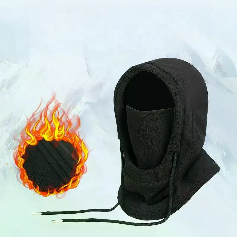 1Pcs Winter Face Mask Neck Warmer Hooded Cap Warm Fleece Balaclava For Men Women Windproof Thermal Head Cover Beanies Bandana